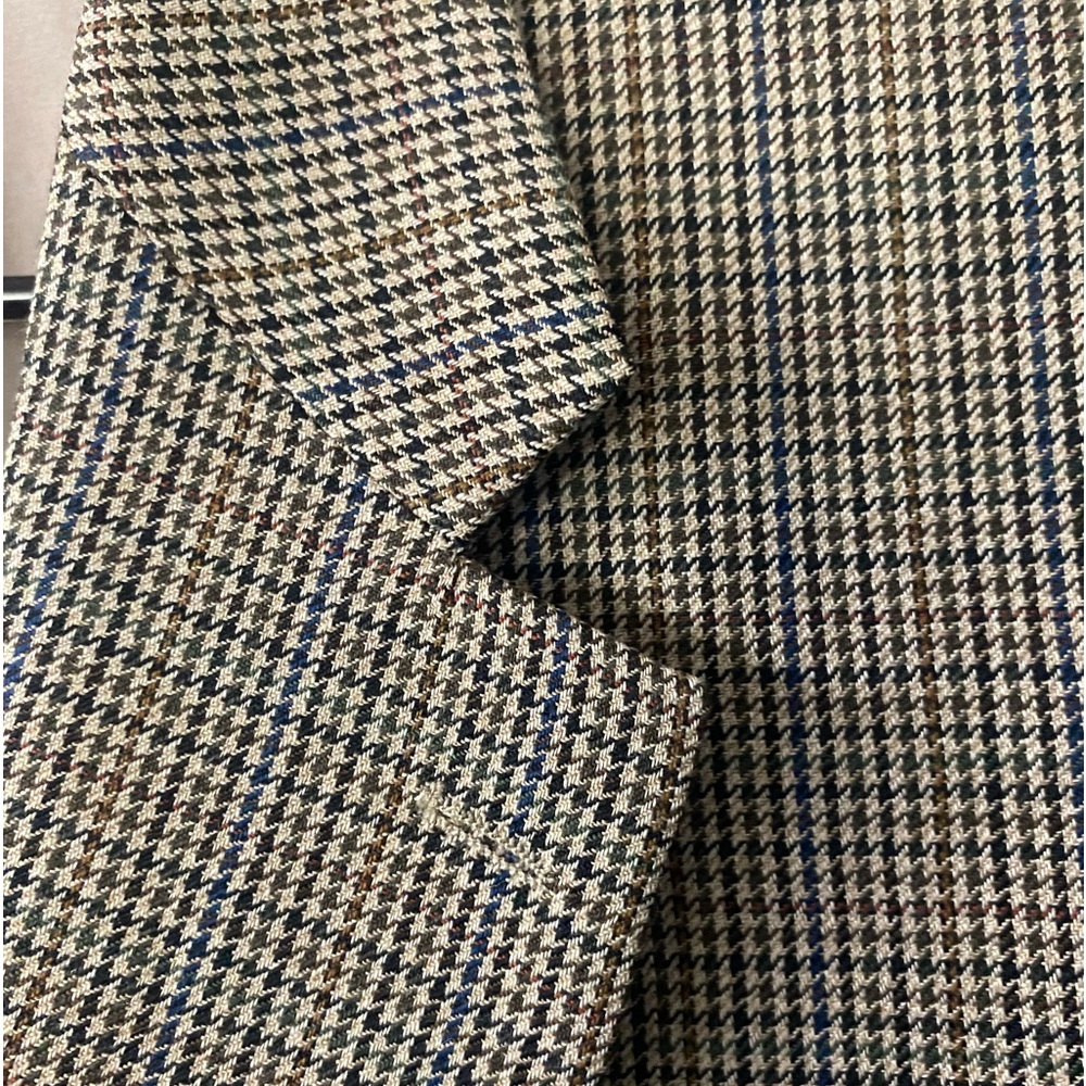Ralph Lauren, Size 44R, Houndstooth browns pattern,100% Wool, Blazer/Coat/Jacket - Picture 2 of 11
